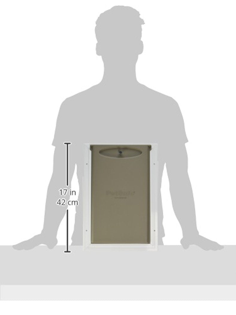 PetSafe Freedom Aluminum Pet Door for Dogs and Cats, White, Tinted Vinyl Flap