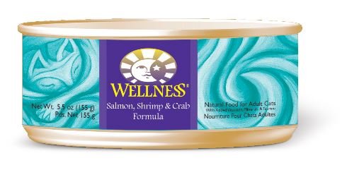 Bien-être en conserve des plats de chat saumon, crevettes et crabe 24 / 5,5 oz