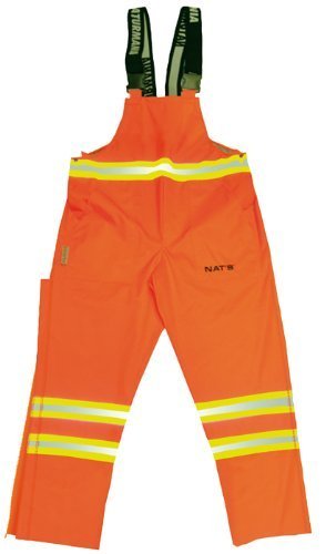 N017P Insulated Bib Pant With Safety Reflective Stripes Orange - S-5XL