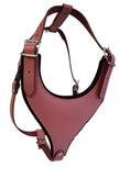 Leather Dog Harness, Felt Padded, Medium, Pink, 100% Genuine Argentinean Leather (Malibu) for Med Breeds. Neck Sizes: 10.5
