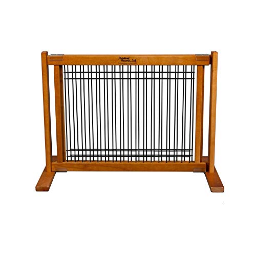 Dynamic Accents Wood and Wire Pet Gate Fence, Home Decor - Small / Artisan Bronze