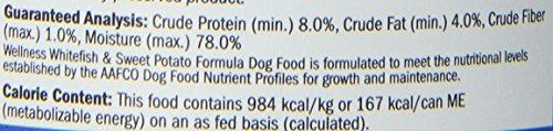 Wellness Complete Health Natural Wet Canned Dog Food, Whitefish and Sweet Potato Recipe, 6-Ounce Can (Pack of 24)
