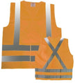 N40V Safety Vest With Reflective Stripes Orange Lime - S/M L/XL 2XL/3XL (ORANGE, L/XL)