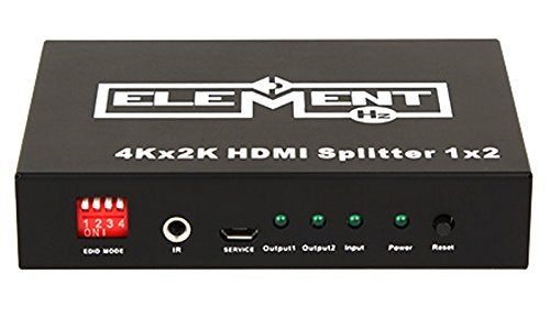 Élément ele4021 4k / 2k Amplificateur de distribution HDMI 1in / 2out avec support 3D