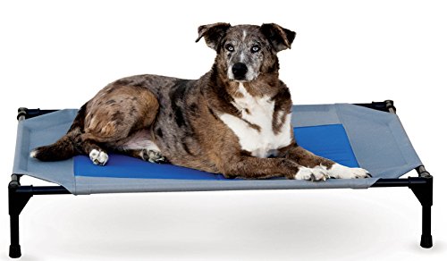 K&H Manufacturing 1665 Coolin Gel Pet Cot Cover Gray/Blue Medium 25x32x7