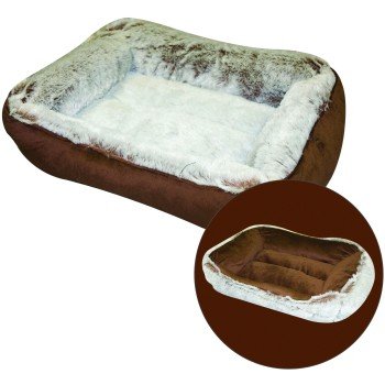Tru Hardware DD1627TP Cumfy Plush Reversible Dog Bed 26 x 21inch (Taupe)