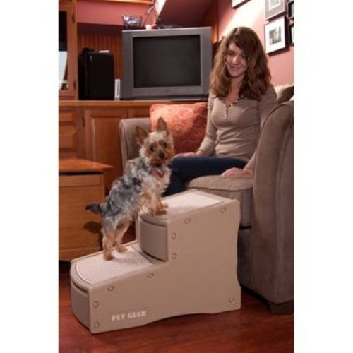 Pet Gear Easy Step II Pet Stairs, 2 Step for Cats/Dogs up to 150 Pounds, Portable, Removable Washable Carpet Tread