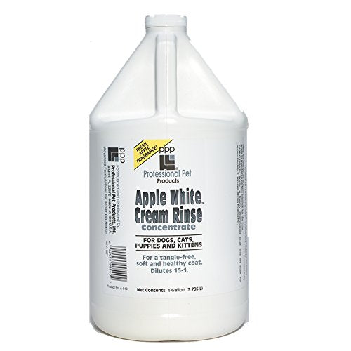 Professional Pet DD7057 Apple White Cream Rinse Shampoo 1 Gallon