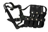 Leather Basket Muzzle (Boston). BM5, Black. 12
