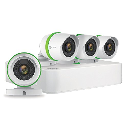 Ezviz BD-2824B1 8 canaux 1080p 1 To DVR HDD avec 4 caméras à balles extérieures