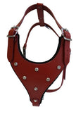 Rétalonnements en cuir Bling Dog Harness, Med, Red, 100% authentique cuir argentin (Malibu) pour Med. Races. Cou: 10,5 