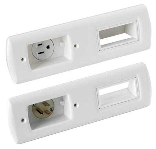 Sanus ELM805 PowerBridge In-Wall Cable Management System for Easy Cable Routing Through Wall (White)