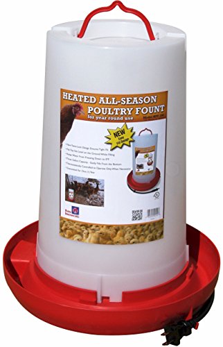 Farm Innovateurs Modèle HPF-100 Fountain de volaille en plastique chauffée, 3 gallons, 100 watts