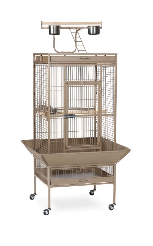 Prevue Pet Products Wrought Iron Select Bird Cage, 30-Inch by 22-Inch by 63-Inch, Coco Brown