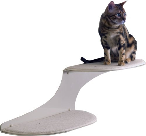 The Refined Feline Cloud Cat Shelves in Off-White, Right Facing