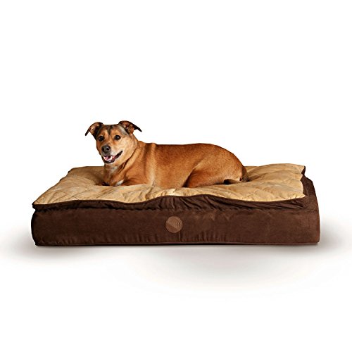 K&H Manufacturing 4794 Feather Ortho Bed Small 20x30 (Choco/Tan)
