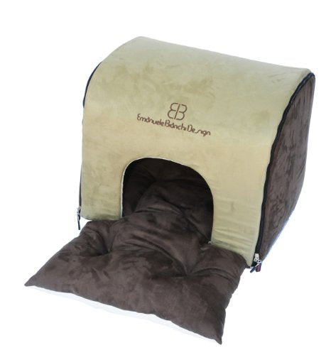 Pet Pet Maison et lit pour animaux de compagnie Petego, Sage / Espresso
