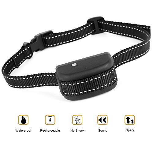 Collier d'écorce de pulvérisation rechargeable pour chiens sans écorce de chien de chien collier citronnelle cols pulvérisation