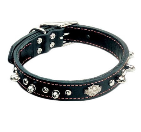 Coastalpet Harley-Davidson en cuir collier en noir 1 