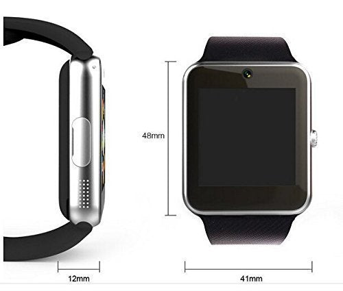 Qiufeng GT08 Smart Watch Smartwatch Bluetooth Bluetooth Sweatproof With Camera TF / SIM Card Slot pour Android et iPhone Smartphones For Kids Girls Boys Men Women (Black)