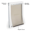 PetSafe Freedom Aluminum Pet Door for Dogs and Cats, White, Tinted Vinyl Flap