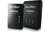 Channel Master CM6104 Four Port Internet-To-TV Powerline Ethernet Kit with Adapter and Switch