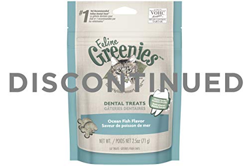Greenies 10101569 Dental Treats Ocean Fish for Cats, 5.5-Ounce