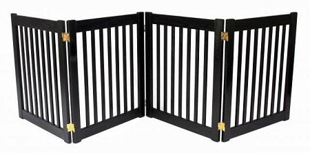 Dynamic Accents 42221 - 27 Inch 4 Panel Free Standing EZ Gate - Mahogany