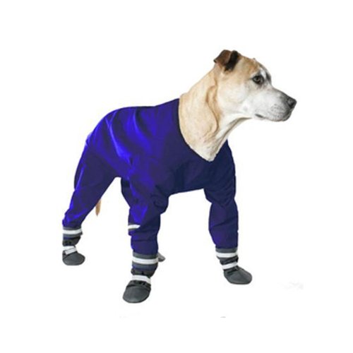 Muttluks Inc ML-493DN-22-BU 4-Legged Dog Jog Rain Suit, Size 22, Blue