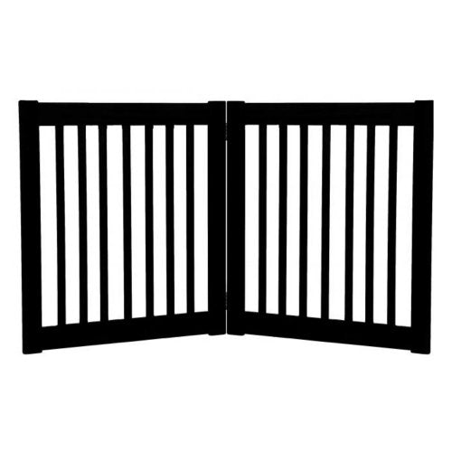 Accents dynamiques 42420 - 27 pouces 2 Panneau Gate Gate Gate EZ - noir