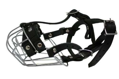 Angel Pet Supplies Miami Wire Cage & Leather Muzzle
