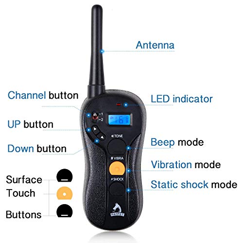 Dog Training Collar Rechargeable & Waterproof 660yd Remote training 2 dogs