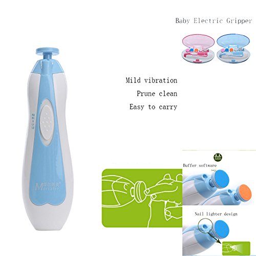 Baby Nail File Electric Trimmer - Safe Baby Nail Clippers Set Automatic Nail Cutter Kit for Newborn Toddler Toes Fingernails Care Polish and Trim Pink