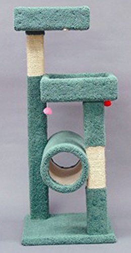 North American Pet 49331 Classy Kitty Tree avec tunnel et étagères 54 pouces