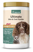 NaturVet Ultimate Skin & Coat Plus Omega 3, 6 & 9 for Dogs and Cats, 14 oz Powder, Made in USA