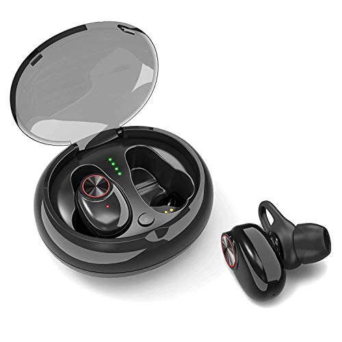 SprayLogik Tiny Bluetooth earpiece, 6 hr playing time, wireless earbuds with microphone, IP65 mini wireless headsets, Invisible, Easy carry, Noise cancelling, Sweatproof for workout sports Gym Running
