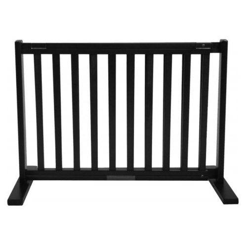 Dynamic Accents 42400 Amish Handcrafted 20" All Wood Free Standing Gate, Adjusts from 39" to 72" Wide Large Black