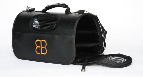 Petego Hog Bag Soft Sided Pet Carrier, Ventilated, Small, Black
