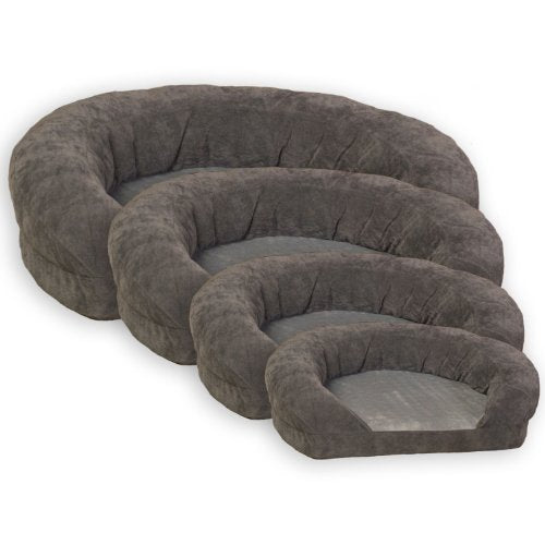 K&H Manufacturing Ortho Bolster Sleeper Pet Bed, Large 40-Inch Round, Gray Velvet