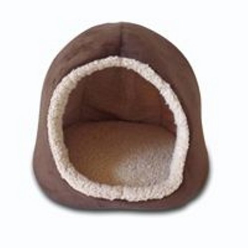Pioneer animal de compagnie 8109 Lit couvert à double paroi extérieur marron, intérieur crème