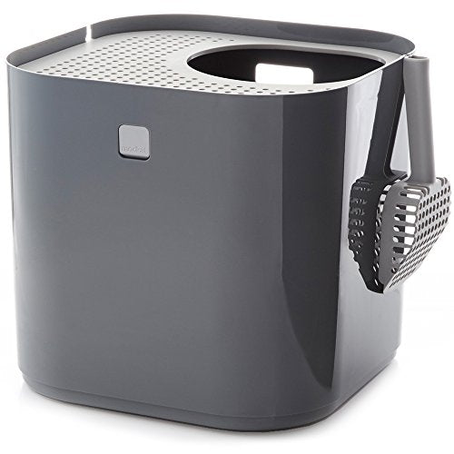 Modkat Litter Box Kit Includes Scoop and Reusable Liner (Gray)