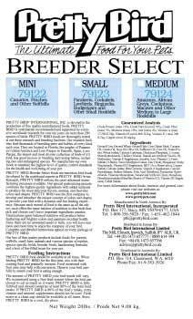 Pretty Bird Breeder Select Mini Bird Food, 20 Lb.