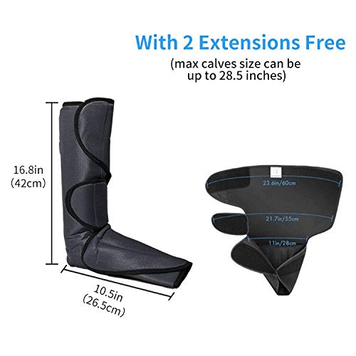 Leg Massager Air Compression Tespo Wraps Massages for Foot and Calf Circulation 3 Intensities 6 Modes with Heat, Handheld Controller