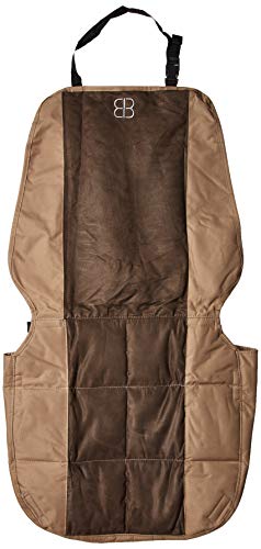 Petego EB Velvet Multi-Fabric Front Seat Protector, Tan-Espresso