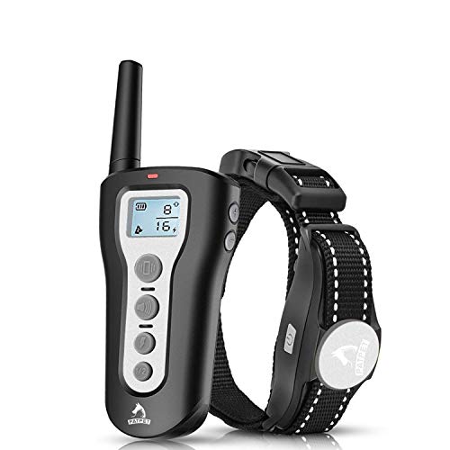 PATPET Dog Training Collar-Rechargeable Dog Shock Collar with Remote, 3 Training Modes, Beep, Vibration and Shock,1000Ft Remote Range,IPX7 Waterproof, No Harm Fast Training for Small Medium Large Dogs