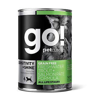 Petcurean 42775 Go! Sensitivity plus Shine Trout and Salmon Receipe For Dog 12/13.2OZ