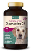 Joint Care Maintenance Chewable Tablet Supplement for Dogs and Cats, Glucosamine DS Level 1, Joint Support with Glucosamine, Chondroitin, Omega Acids, Made by NaturVet