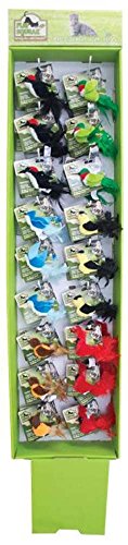 Ourpets 1011412010 Play-n-Squeak Real Birds 54pc Powerwing ou Floor Display