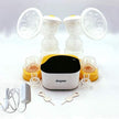 DOOPSER Double Electric Breast Pump Portable Rechargeable Breast Pumps Breast Milk Suction and Breast Massage4 Modes and 16 AdjustableHD LCD Display with Ultra-Quiet with USB Charging