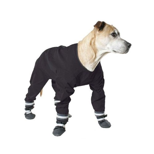 Muttluks 4 Legged Rain Suit for Dog (Black, 26)